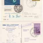 BRD - Schrobenhausen 1964 + 1972, 2 Ballonpostkarten (Bernina + Kalinna)