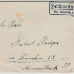 DR - Hochwang ü. Günzburg, Landpost-Ra2 a. Brief n. München 1937