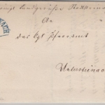 Bayern - Stadtsteinach 18/4 (1872), blauer HKS a. Dienstbrief n. Untersteinach