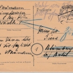 All.Bes. - 6 Pfg. bezahlt, Aushilfs-GA-Karte Dieringhausen - Blumberg 23.11.45