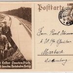 DR - Unterschefflenz (Baden), KOS a. 6 Pfg. Sonder-GA-Karte (Autobahn) 31.12.36