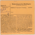 DR - Unterschwarzach ü. Aglasterhausen, Gebühr bezahlt Ra2 a. Paketkarte 1944