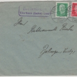 DR - Breitenbronn Eberbach (Baden) Land, Landpost-Ra2 a. Brief n. Balingen 1930