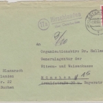 BRD - (17a) Hirschlanden ü. Osterburken, Landpost-L2 a. Brief n. München 1958