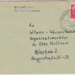 BRD - (14a) Lustbronn ü. Bad Mergentheim, Landpost-L2 a. Brief n. München 1958