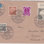 BRD - Hachtel ü. Bad Mergentheim, Mergenthal -SST a. Brief n. Fellbach 1954