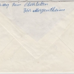 BRD - (14a) Oberstetten ü. Niederstetten. Landpost-Ra2 a. Brief n. München 1959