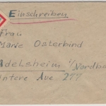 All.Bes./Kontrollrat - 84 Pfg. Ziffer, Einschreibebrief Bad Mergentheim 1946 n.