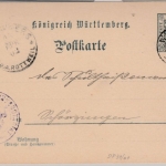 Württemberg - Wehingen 1902, kl. K2 a. 2 Pfg. GA-Karte/Oberamtsverkehr n.