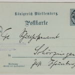 Württemberg - Wehingen 1905, kl. K2 a. 2 Pfg. GA-Karte/Oberamtsverkehr n.