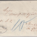 Württemberg - Sulz 1880, K1 a. Wendebrief/Nachporto n. Berkheim, innen 10 Pfg.