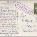 BRD - (14b) Schliffkopf ü. Freudenstadt, Landpost-Ra2 a. Karte n. Stendal 1953