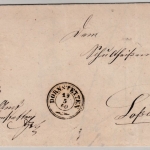 Württemberg - Dornstetten 1860, Dkr a. Dienstbrief n. LoßBurg/Freudenstadt