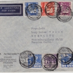 Niederl. Indien - bunt frank. Luftpostbrief Magelang - Görlitz 1936