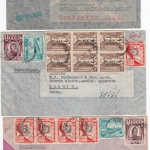 Chile/Peru - 4 alte Luftpostbriefe aus 1948/49, hübsche Frankaturen