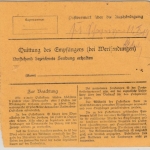 Bayern - 2x20 Pfg. Ludwig, Paketkarte Aßling - Moosburg 1918