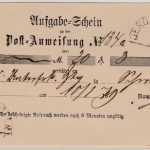 Bayern - Gerolzhofen 10/1 (1879), HKS a. Aufgabeschein f. Postanweisung