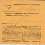 Bayern - Schweinfurt 1919, unfreie Paketkarte n. Nordheim, 40 Pfg. Nachporto