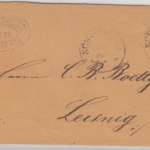 Bayern - 3 Kr. Wappen/gez., Brief K1 Schweinfurt - Leisnig/Sachsen 1874