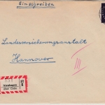 BRD - Nienhagen ü. Celle 1961 Poststelle I Einschreibebrief n. Hannover