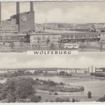 Niedersachsen - Wolfsburg (Volkswagenwerk), Mehrbild-sw-Fotokarte 1968