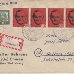 BRD - Wolfsburg Volkswagenstadt, Handwerbestpl. a. Einschreibebrief 1961 n.