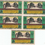 Bückeburg - 5 verschiedene Notgeldscheine 1921, kassenfrisch