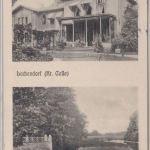 Niedersachsen - Lachendorf (Kr. Celle), sw-Mehrbild-AK, gelaufen 1911, Bahnpost
