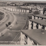 Niedersachsen - Wolfsburg, Volkswagenstadt, Berlinerring, sw-Fotokarte 1960