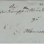 Hannover - Bergen 13/4 (1845 ?), L1 a. Briefhülle n. Hannover, ohne Inhalt