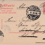 DR - 10 Pfg. Germania GA-Karte n. SCHWEDEN/Weiterleitung NORWEGEN, Celle 1903