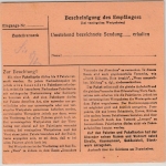 DR - Loccum ü. Wunstorf, Poststelle I, Dringend-Paketkarte n. Dessau 1944