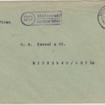 Bizone - (20) Böddenstedt ü. Uelzen, Brief n. Michelau 1951