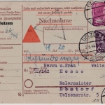All.Bes./Kontrollrat - 40+6 Pfg. Arbeiter, Nachnahmekarte Uelzen - Ebstorf 1948