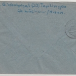 Bizone - Lübbow ü. Lüchow, Poststelle I, Einschreibebrief n. Hannover 1950