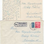 BRD - (20) Reinsehlen ü. Soltau (Han), Landpost-Ra2 a. Brief + Karte 1954/55