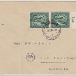 DR - 2x6 Pfg. Lufthansa/Oberrand, Brief München - Tölz 1944