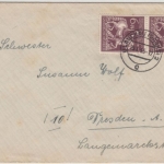 DR - 2x6 Pfg. Stadtrechte Oldenburg, Brief Glauchau - Dresden 29.1.45
