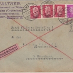 DR - 3x15 Pfg. Hindenburg/30. Juni u.a., Eilbrief Emden - Neuenhaus 1930