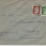 DR - (23) Oldenburg 3 - 6.4.45, 3+5 Pfg. AH a. Ortsbrief