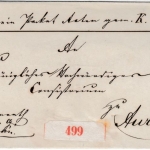 Hannover - Emden 9/1, blauer K2 a. Paketbegleitbrief n. Aurich undat. Briefhülle