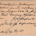 Bayern - Oldenburg 1895, Fremdentwertung a. 5 Pfg. GA-Karte/A-Teil n. München