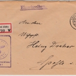 DR - Varel 1938, Frei d. Ablösung/Einschreibebrief n. Spohle - R-Zettel !!