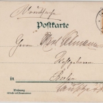 DR - 3 Pfg. Krone/Adler, Drucksachenkarte (Marine-AK !) Hesel - Berlin 1899