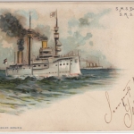 DR - 3 Pfg. Krone/Adler, Drucksachenkarte (Marine-AK !) Hesel - Berlin 1899