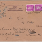 DR - Etzel Wittmund Land, Landpost-Ra2 a. Doppelbrief n. Celle 1931