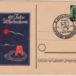 BRD - 10 Pfg. Posthorn, Privat-GA-Karte 100 J. Wilhelmshaven m. SST 1953