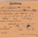 DR-Infla - 50 M. Posthorn u.a., Nachnahmekarte Kronach . Neufang 1923