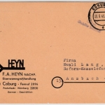 All.Bes. - Coburg 9.9.46, 12 Rpf. Gebühr bezahlt, L2 a. Karte n. Ansbach