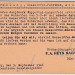 All.Bes. - Coburg 9.9.46, 12 Rpf. Gebühr bezahlt, L2 a. Karte n. Ansbach